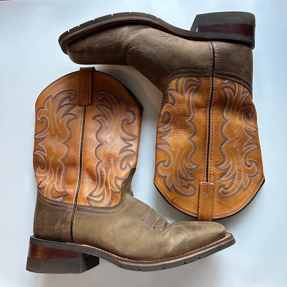 Dan Post Men’s Two-Tone Cowboy Boots size:10.5 D